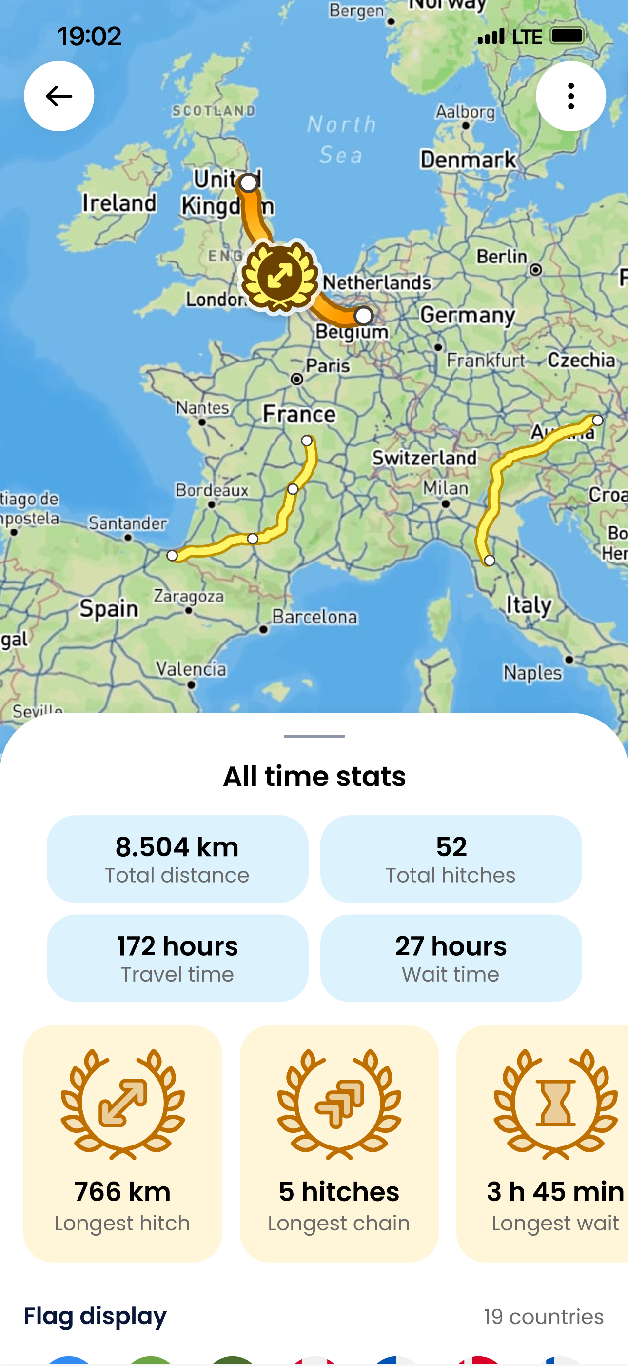 Hitchr Achievements
