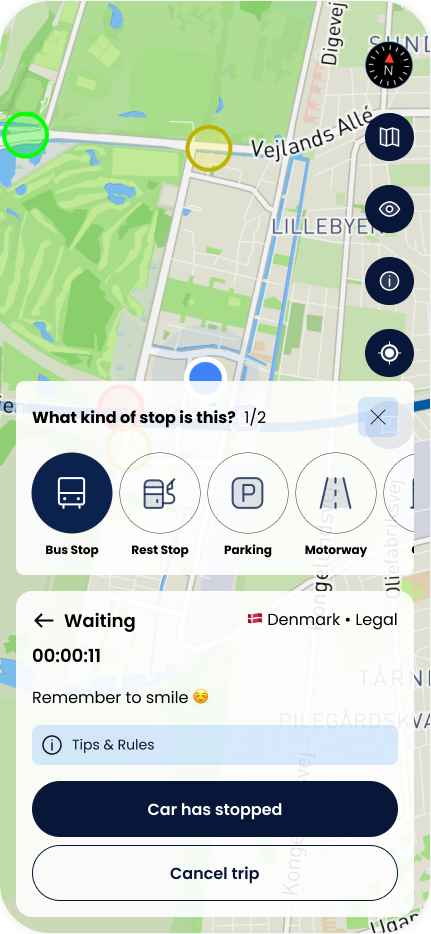 Hitchr Waiting Screen